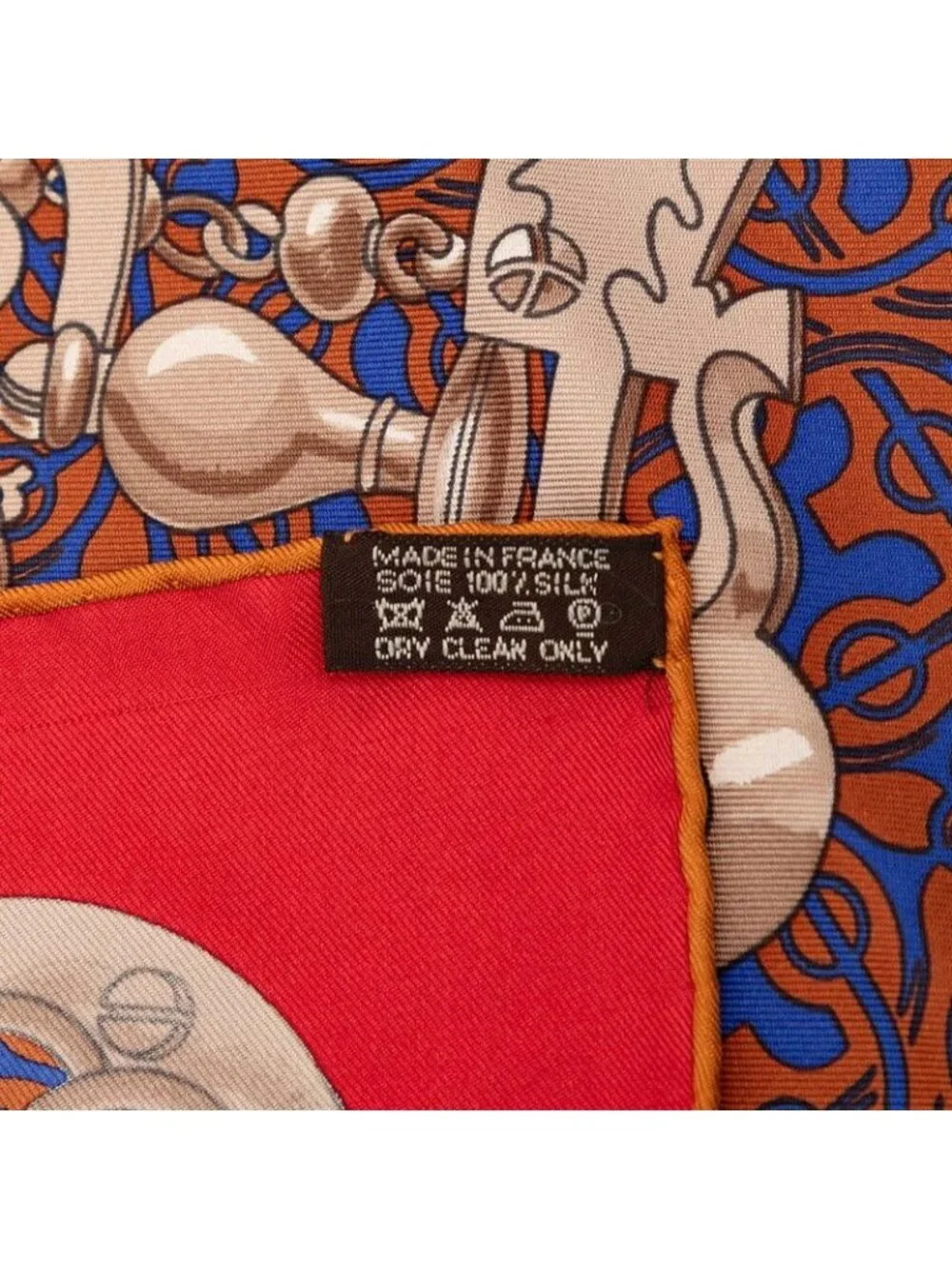 Hermes Carre 90 Mors Et Gourmettes Horse Bit and Chain Scarf Large Multicolor